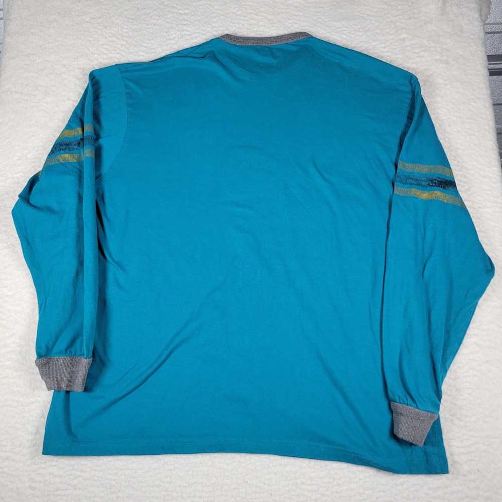 NFL Team Apparel Jacksonville Jaguars Shirt Mens 2XL Teal Long Sleeve Graphic - Picture 7 of 8